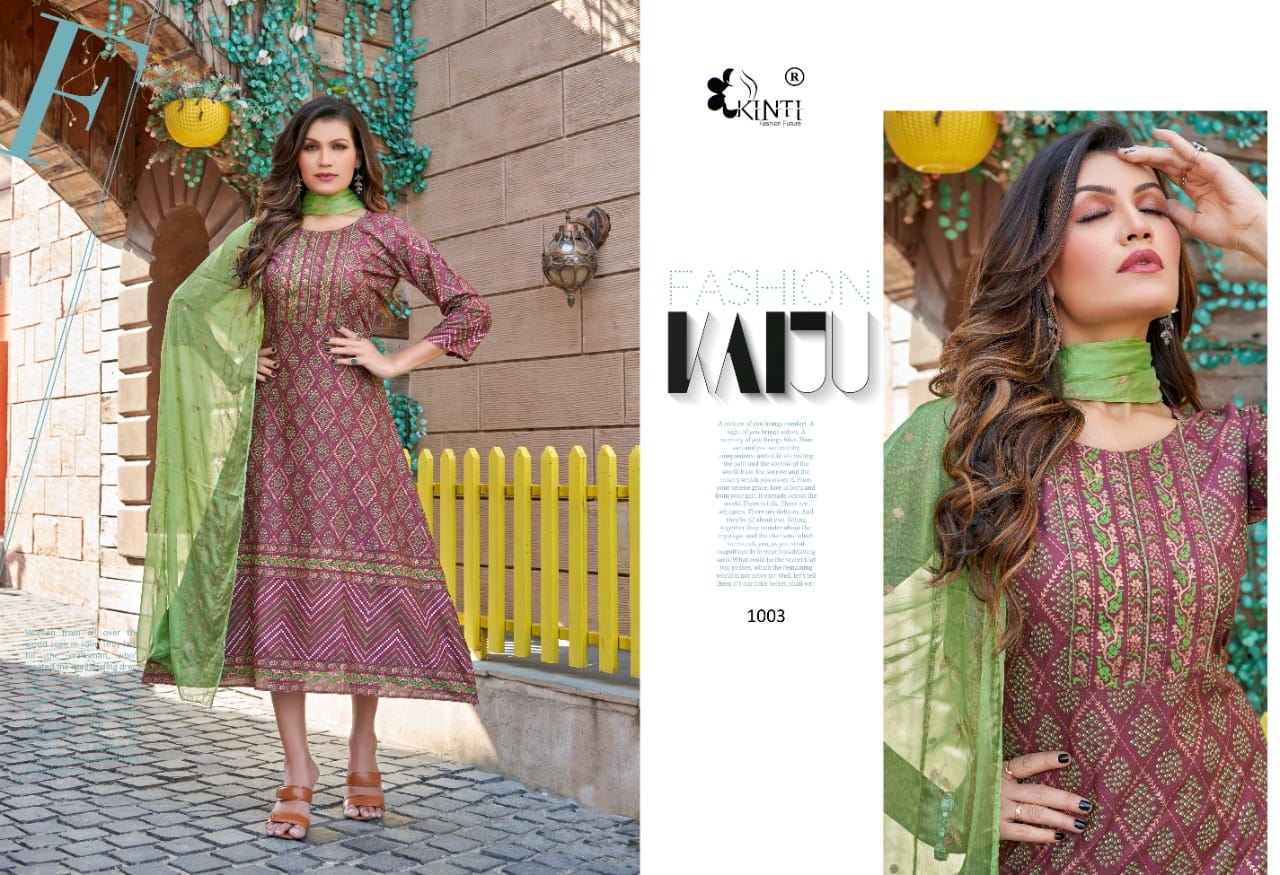 Kinti Heena 1 Festive Wear Wholesale Kurtis With Dupatta Collection